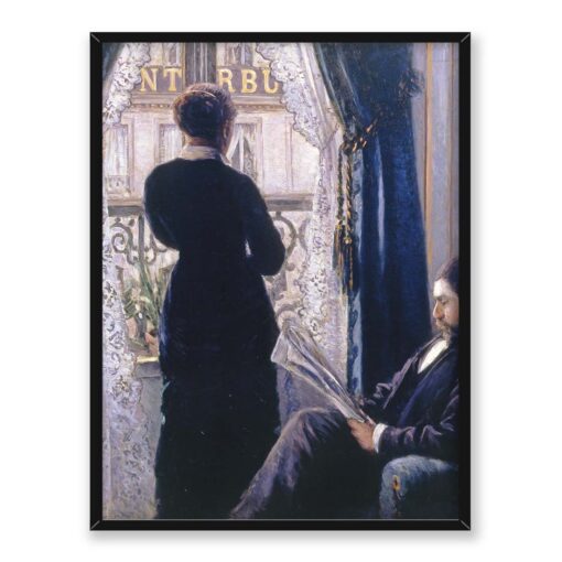 Gustave Caillebotte wnętrze kobieta przy oknie 30x40