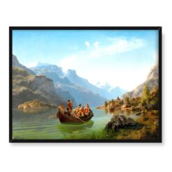 Hans Gude Procesja weselna na Hardangerfjord 40x30