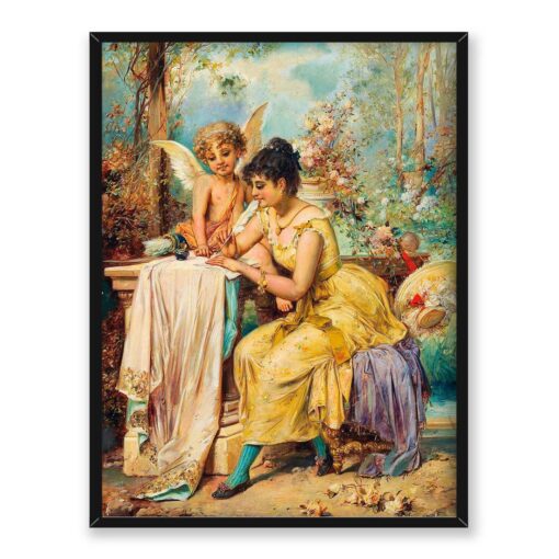 Hans Zatzka List miłosny 30x40