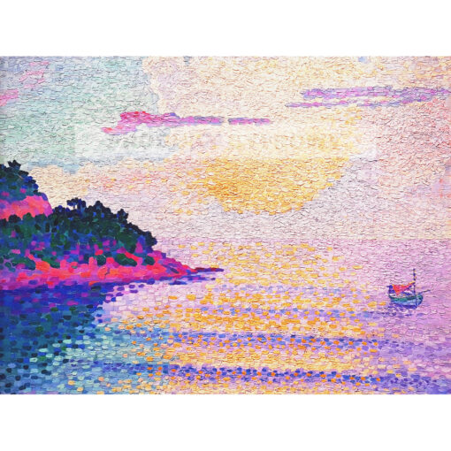 Henri Edmond Cross Zachód słońca nad morzem — produkt cyfrowy do pobrania