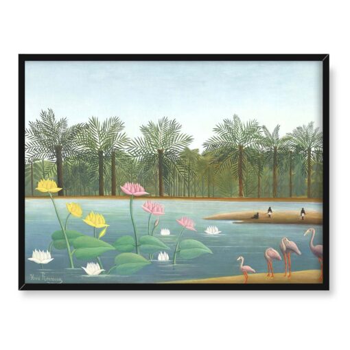 Henri Rousseau Flamingi 40x30 w RAMIE