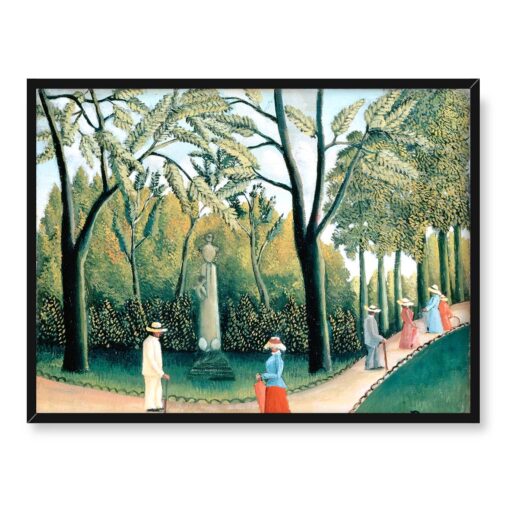 Henri Rousseau Pomnik Chopina Ogrody Luksemburskie 40x30 w RAMIE