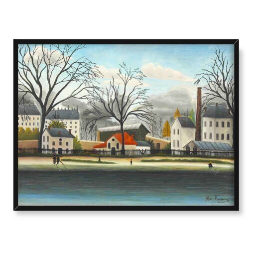 Henri Rousseau Przedmieście 40x30 w RAMIE