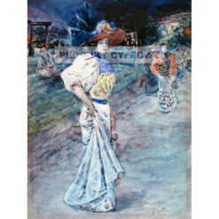 Henry Somm Kobieta w japońskim ogrodzie — produkt cyfrowy do pobrania