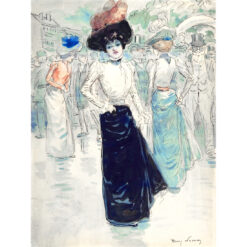 Henry Somm Paryżanka na zatłoczonej ulicy — produkt cyfrowy do pobrania