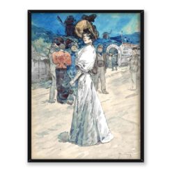 Henry Somm Paryżanka przy Moulin de la Galette 30x40