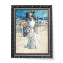 Henry Somm Paryżanka przy Moulin de la Galette 50x70 wydruk na płótnie CANVAS
