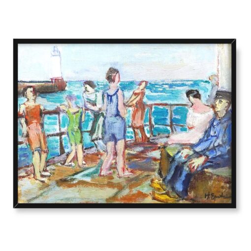 Henryk Epstein Na nabrzeżu 40x30 w RAMIE