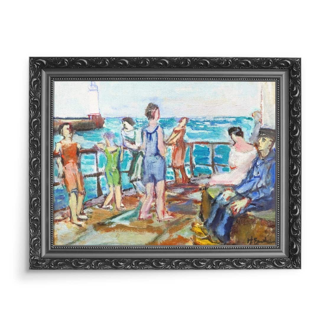 Henryk Epstein Na nabrzeżu 70x50 wydruk na płótnie CANVAS