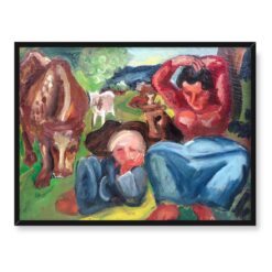 Henryk Epstein Na pastwisku 40x30 w RAMIE