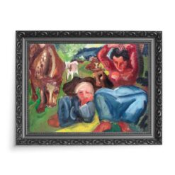 Henryk Epstein Na pastwisku 70x50 wydruk na płótnie CANVAS