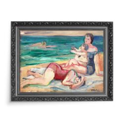 Henryk Epstein Na plaży 70x50 wydruk na płótnie CANVAS