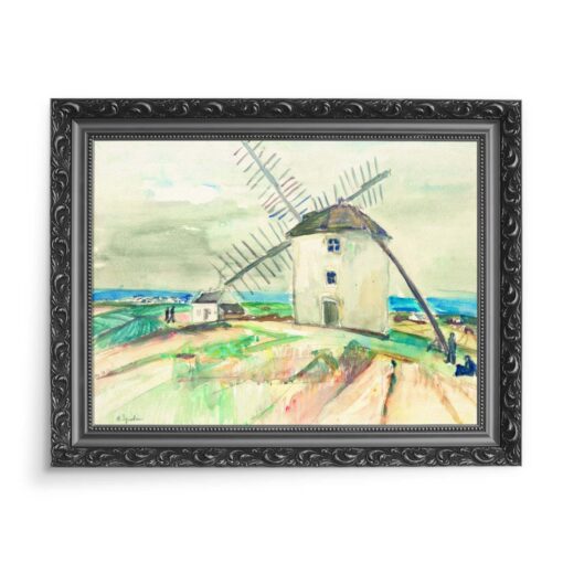 Henryk Epstein Pejzaż z wiatrakiem 70x50 wydruk na płótnie CANVAS