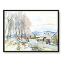 Henryk Epstein Pejzaż zimowy 40x30