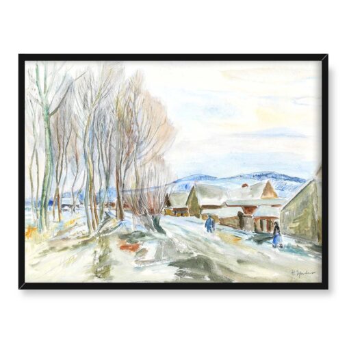 Henryk Epstein Pejzaż zimowy 40x30