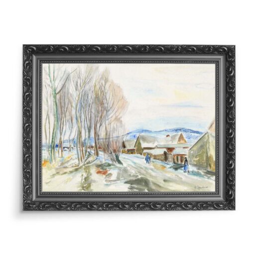 Henryk Epstein Pejzaż zimowy 70x50 wydruk na płótnie CANVAS