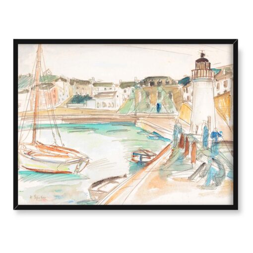 Henryk Epstein W porcie 40x30 w RAMIE