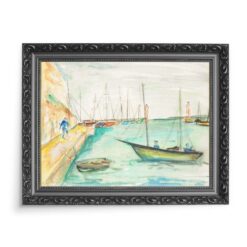Henryk Epstein Widok z portu 70x50 wydruk na płótnie CANVAS