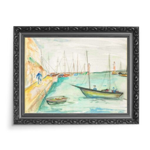 Henryk Epstein Widok z portu 70x50 wydruk na płótnie CANVAS