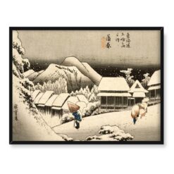 Hiroshige Ando Śnieżny wieczór 40x30