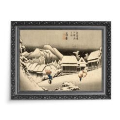 Hiroshige Ando Śnieżny wieczór 70x50 wydruk na płótnie CANVAS