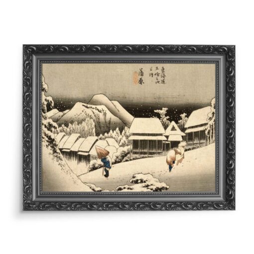 Hiroshige Ando Śnieżny wieczór 70x50 wydruk na płótnie CANVAS