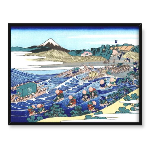 Hokusai Katsushika Widok na Fuji z Kanaya 40x30 w RAMIE