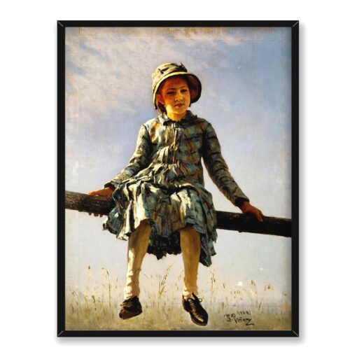 Ilya Repin Ważka Portret córki malarza 30x40 w RAMIE