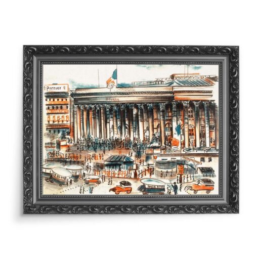 Irena Hassenberg Bourse w Paryżu 70x50 wydruk na płótnie CANVAS