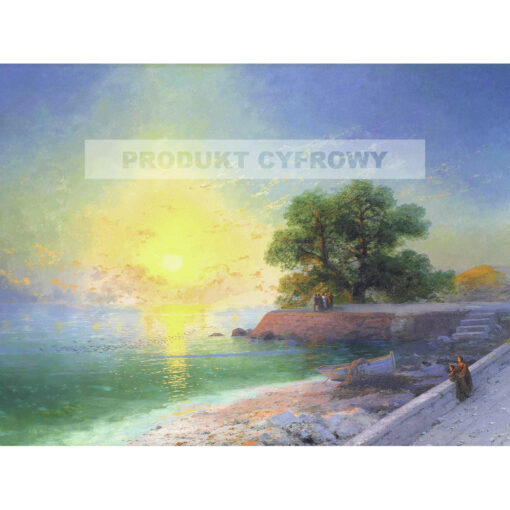 Iwan Ajwazowski Promenada o zachodzie słońca DUŻY — produkt cyfrowy do pobrania