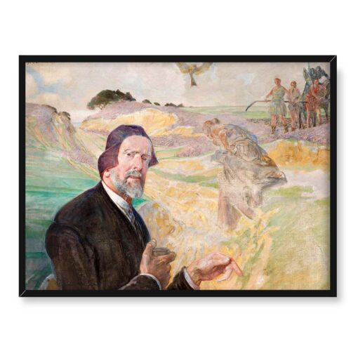 Jacek Malczewski Autoportret na tle polskiej drogi 40x30