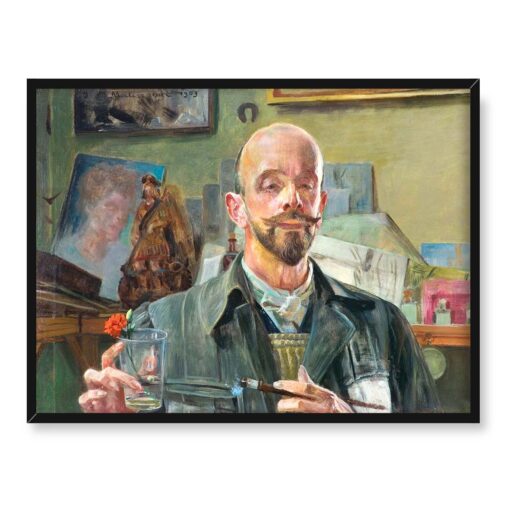 Jacek Malczewski Autoportret w pracowni 40x30 w RAMIE