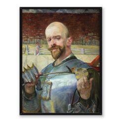 Jacek Malczewski Autoportret w zbroi 30x40