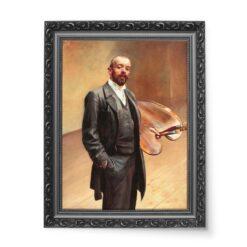 Jacek Malczewski Autoportret z paletą 50×70 wydruk na płótnie CANVAS