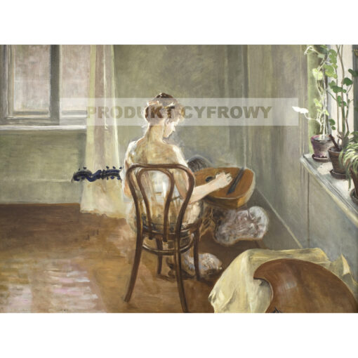 Jacek Malczewski Chimera grająca na gitarze — produkt cyfrowy do pobrania