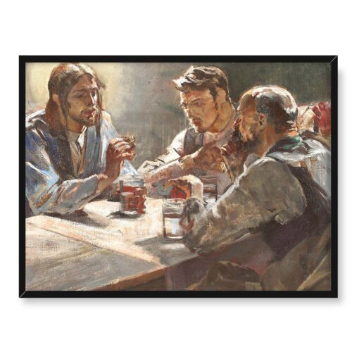 Jacek Malczewski Chrystus w Emmaus 40x30 w RAMIE