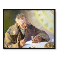 Jacek Malczewski Chrystus w Emmaus lewa część tryptyku 40×30