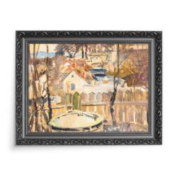 Jacek Malczewski Krajobraz ze studnią 70×50 wydruk na płótnie CANVAS