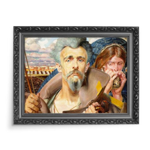 Jacek Malczewski Muzyka środkowa część tryptyku 70x50 wydruk na płótnie CANVAS