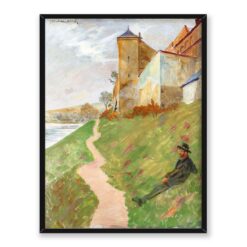 Jacek Malczewski Pejzaż znad Wisły z klasztorem Norbertanek 30x40