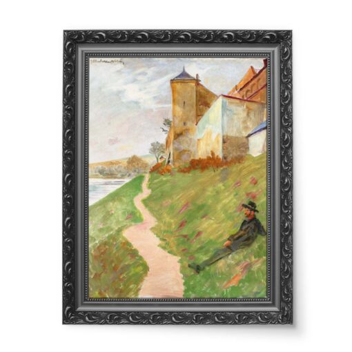 Jacek Malczewski Pejzaż znad Wisły z klasztorem Norbertanek 50x70 wydruk na płótnie CANVAS
