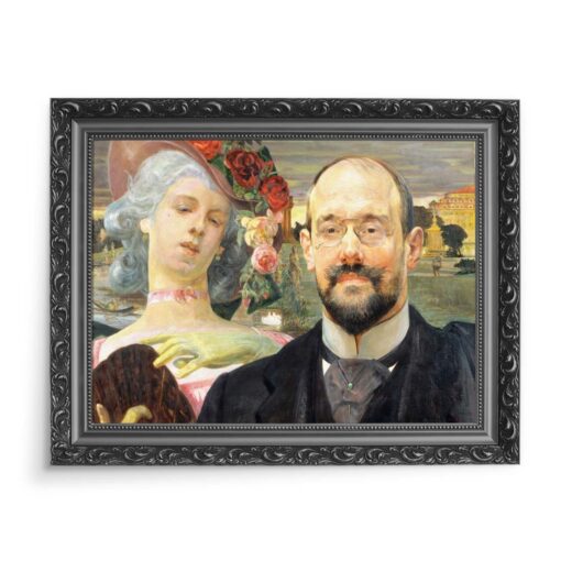 Jacek Malczewski Portret Jerzego Mycielskiego z Muzą 70x50 wydruk na płótnie CANVAS