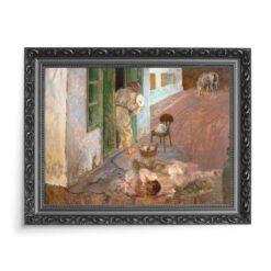 Jacek Malczewski Zmywanie naczyń 70×50 wydruk na płótnie CANVAS