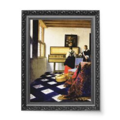 Jan Vermeer Lekcja muzyki 50x70 wydruk na płótnie CANVAS