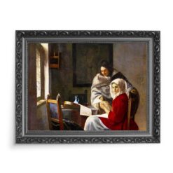 Jan Vermeer Przerwana lekcja muzyki 70x50 wydruk na płótnie CANVAS