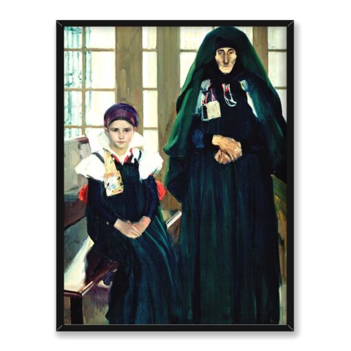 Joaquín Sorolla Bastida Babcia i wnuczka z Doliny Ansó 30x40 w RAMIE