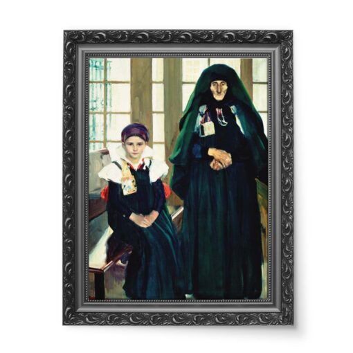 Joaquin Sorolla Bastida Babcia i wnuczka z Doliny Ansó 50x70 wydruk na płótnie CANVAS