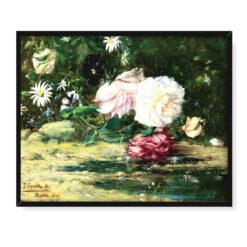 Joaquín Sorolla Bastida Kwiaty na wodzie 50×40