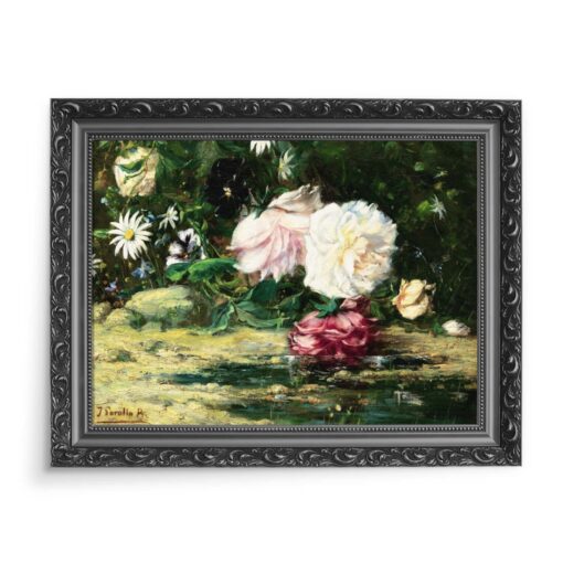 Joaquin Sorolla Bastida Kwiaty na wodzie 70x50 wydruk na płótnie CANVAS