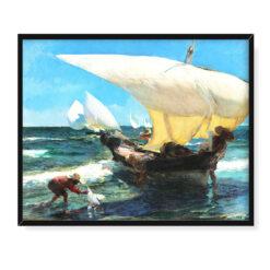 Joaquin Sorolla Bastida Na wybrzeżu Walencji 50×40